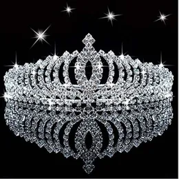 Acessórios para o cabelo Crown chique de strass incrustado Princess clipe Hairband Bandal Wedding Headwear