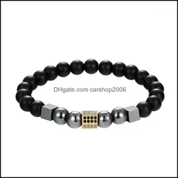 Link, Bracelets Jewelrylink, сеть Jaafar Fashion Cz Rhombus Luxury Mens Bracelet 8 -мм каменные бусины из бисера, украшения AS4271 Drop Delive 2021 3