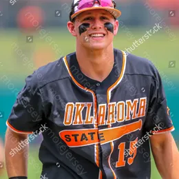 OSU Baseball Jersey College Style Replica Oklahoma State #1 Jake  Thompson More