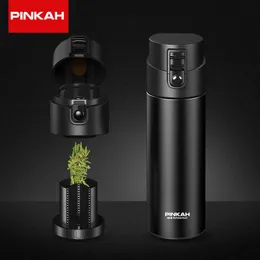 Pinkah 530ml garrafa térmica com filtro de chá balão de vácuo selado À prova de vazamento de aço inoxidável leite grande capacidade de viagem isolada copo 210615