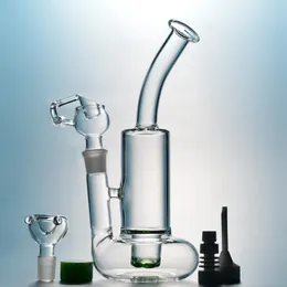 Die neuesten Glasbongs, Wasserpfeifen, 18,8-Innengewinde mit keramikkuppellosem Nagel, Vergaserkappe, gebogene Halsrohre, Öl-Dab-Rigs, Tornado-Perc-Wasserpfeifen