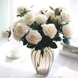 Europejska sztuczna symulacja kwiatów Bukiet 10 róży bukietu dekoracja salonu