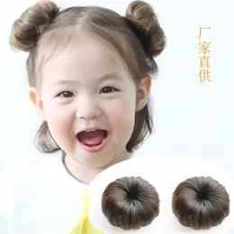 ストレートキッズボールヘアクリップ赤ちゃんウィッグヘッドドレス安全汗高温シルクマット