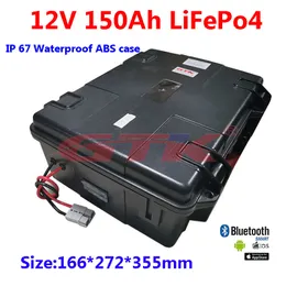 Batteria al litio 12V 150Ah lifepo4 batteria 12V impermeabile per motociclo elettrico triciclo mare motoscafo inverter + caricabatterie