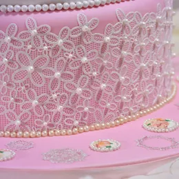 Blommor Silikon Lace Mat Fondant Mold Cake Dekorera verktyg Choklad, Gumpastes Mögel, Sugarcraft, Köksartiklar K500 210225