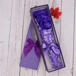 カーネーションフラワー母の日ギフトブーケ手作り石鹸の花ギフトボックス包装人工家の装飾的な花T2i51734