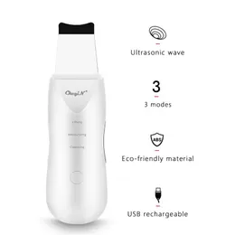 USB recarregável esfoliação de pele ultra-som máquina de limpeza facial máquina de limpeza pele craga enrugamento pore enrugamento rosto lifting massagem