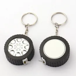 Mini tape measure tire keychain 1 Meter DIY Printing Sublimation Ink Transfer paper Measuring