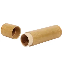 2021 Ny anlänt varmt förseglad tefat container cylinder bärbar bambu rör tepotten caddy snabb frakt