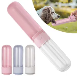 420ml Pet Dog Water Bottle Portable Dricksmatare för hundar Utomhus Travel Dispenser Bowl Supplies 210615