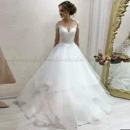 2021 vestiti da sposa A Line Beach Wedding Dresses Summer Boho Bride Dress Button Back Appliques Tulle Wedding Gowns Plus Size