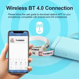 Stampante per etichette wireless Stampante tascabile portatile Stampante per etichette D11 termica Bluetooth portatile Uso domestico Stampa rapida per ufficio