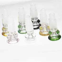 Hookahs 14mm och 18mm 2 i 1 Storlek Glasskålar Manlig med handtag Slide Bowl Piece Rökning Tillbehör för Bongs Vattenrör