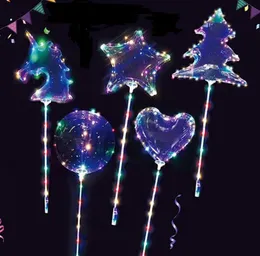 パーティーの装飾Bobo Balloonの透明な輝く球のベビーシャワーキッズ玩具誕生日結婚式クリスマスユニコーンシャワーの装飾風船SN3087