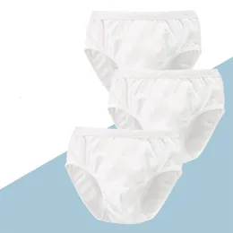 3 Pcs/Lot White Briefs Kids Underwear Solid Color Girls Panties Natural Cotton Teenage Children Panty 1-14Y 210622