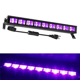 9 LEDs 36W 385-400nm UV LED Lights Blacklight Bar Stage Lamp Holiday Party Christmas Wall Washer Spot Light Floodlight