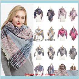 Wraps Hats, Scarves & Gloves Fashion Aessoriesscarves Womens Thick Double-Sided Plaid Bristle Scarf Bandana Cotton Women Ponchos And Capes F