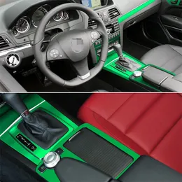 Per Mercedes Classe E W212 coupé 2009-2013 Pannello di controllo centrale interno Maniglia per porta Adesivi in fibra di carbonio Decalcomanie Car styling Accessorie