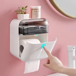 Vävnadslådor servetter nordiska stil abs badrum lådan toalett gratis stansning vattentätt plast stort pappersfack multifunktion förvaringsställ