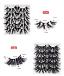 5 par 25mm Faux Norek Fałszywe rzęsy Ręcznie Made Natural Look Fake Eye Lashes Extensions w 8 edycjach 5d8087