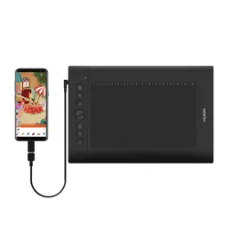Huion H610 PRO V2 8192 Níveis Gráficos Digitais Desenho Battery Battery Tablet com OTG PC / Android