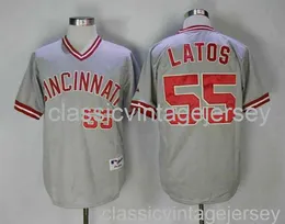 Stickerei Mat Latos American Baseball berühmte Trikot genäht Männer Frauen Jugend Baseball Jersey Größe XS-6XL