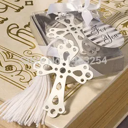 Мода Специальный дизайн Свадебное украшение 10 шт. Кресту на Bookmark Свадебное детское душевая вечеринка вручает подарки