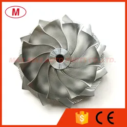 GT15-25 53.11/70.98mm 11+0 blades Performance Turbo Billet compressor wheel/Aluminum 2618/Point Milling wheel for Turbocharger Cartridge