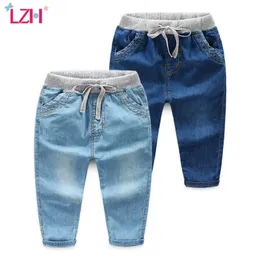 Nova criança criança criança meninos calças outono meninos macio jeans fino para bebê meninos calças crianças vestuário crianças jeans 2 3 4 5 ano 210306