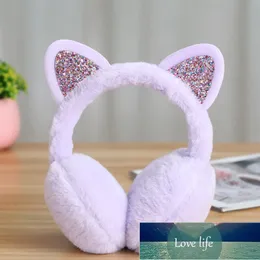 Lovely Women Girl Fur Winter Ear Warmer Earmuffs Cat Ear Muffs Earcap Glitter Sequin Earmuffs Headband Soft Fluffy Earcap Factory price expert design Quality Latest