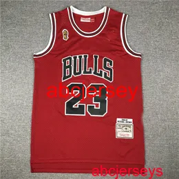 Stitched maschile 23# Michael 2020 Red Champion Edition Basketball Jersey S M L XL XXL VIT