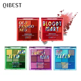 QIBEST 9 colori Cocktail tavolozza di ombretti naturali opachi Ombretto impermeabile Cosmetico per trucco occhi a lunga durata