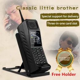 Free Holder New Unlocked Classic Small Retro Mobile Cell Phone Loud Speaker Bright Flashligh Powerbank Camera Dual Sim Bluetooth Cellphone