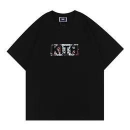 Oversize 2022 Nuovo Kith Tokyo Shibuya T camicia Uomo Donna Street View di alta qualità Stampa Camicie Tee Top ROSE OMarocchino Piastrelle Tees t-shirt d4