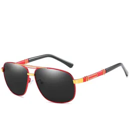 Okulary przeciwsłoneczne Metalowa Rama Męska Moda Klasyczne UV400 Spolaryzowane Driving Okulary Okulary Powłoka Gafas de Sol Para Hombre