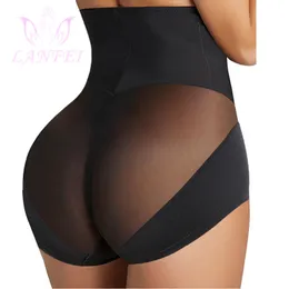 Lanfei Womens High Waist Trainer Body Shaper Panties Faja Tummy Control Slimming Seamless Underwear Shapewear Butt Lifter Briefs 210305