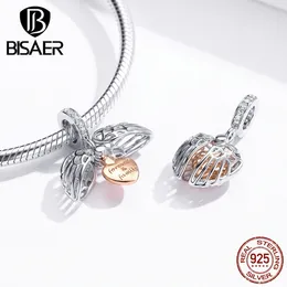 Forever Family Beads BISAER 925 Sterling Silber Family Forever Beads Love Heart Case Charms passend für Armbänder Schmuckherstellung ECC1299 Q0531