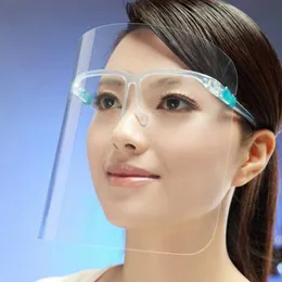 Ansikte med glasögon Ram Anti-Fog Isolation Masks 360 Degree Protection Anti-Splash Anti-Oil Reusable Face Mask