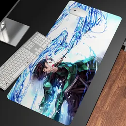 XL Anime Demon Slayer MousePad HD印刷コンピューターゲーマーロックロックエッジマウスパッドXXL90X40CMキーボードPCデスクパッド