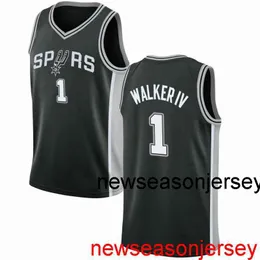 Camisa Swingman masculina Lonnie Walker IV #1 personalizada costurada para homens e mulheres juvenis XS-6XL Camisas de basquete