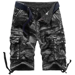 Moda męska Spodenki Cargo Styl Army Style Casual Shorts Lato Mężczyźni Joggers Ogólna drużyna Dopasuj Długość łydki Zabraniacze Plus Rozmiar 01 H1210