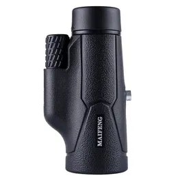 Maifeng MFD-2 10x42 Bak4 HD Wodoodporna Teleskop Dual Focus Telefon Monocular Night Vision Prism Spyglass - Czarny