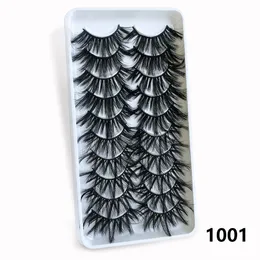 5D Faux Mink Eyelashes 10 Pairs Fluffy Natural Long False Eyelashes Lashes Soft Make Up Tools Extension Fake Eye Lash Factory Directly Supply