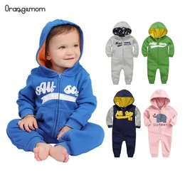 Macacão de bebê primavera nascido algodão tracksuit roupas manga comprida hoodies infantil meninos meninas macacão roupas menino 210816