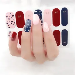 Полный обложка наклейки для ногтей оборачивает DIY Nail Art Наклейки Простые наклейки Самоклей наклейки для ногтей для женщин девушек