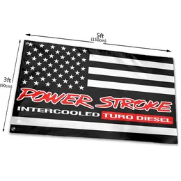 Powerstroke 3x5ft bandeiras ao ar livre 150x90cm banners 100D poliéster alta qualidade vívida cor com dois gromes de latão