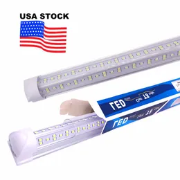 V-Shaped 8ft 144W Led Tubes T8 Integrated Led Tubelight Double Sides SMD2835 Leds Fluorescent Lights AC 85V-265V 6000K