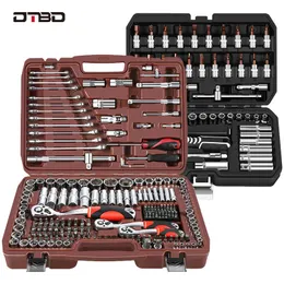 Hand Tools DTBD Socket Set Universal Car Repair Tool Ratchet Torque Wrench Combination Bit A Of Keys Multifunction DIY