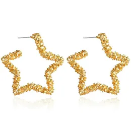 Mode Stern Pailletten Gold Ohrringe Für Frauen Geometrische Stern Herz Kreis Ohrring Vintage Weiblichen Schmuck 2020 Brincos