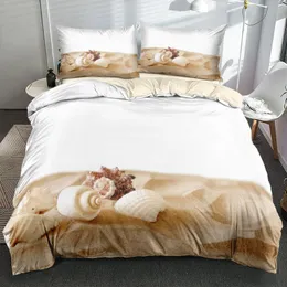 Bedding Sets 3D Shell Duvet Cover Set Custom Design Durable Comforter/Blanket Full Double King Size 203x230cm Bed Linen For Adults